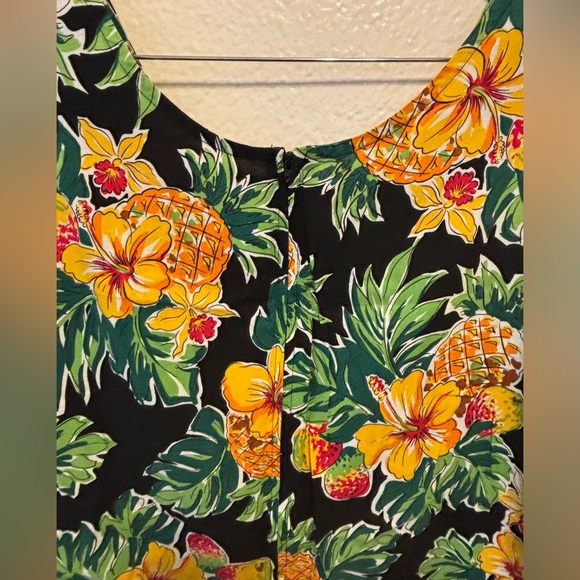 Lei Aloha Casuals Tropical Pineapple Sleeveless Sheath Dress XL - Picture 4 of 8